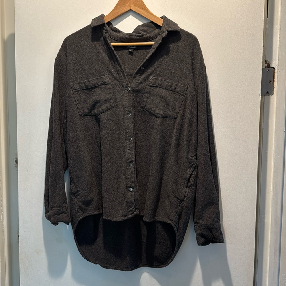 Madewell Charcoal Gray Flannel Shirt